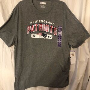 New England Patriots Short Sleeve Gray T-shirt NFL Official XXL NWT